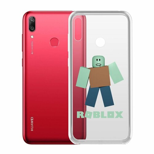 Чехол-накладка Krutoff Clear Case Roblox-Зомби для Huawei Y7 (2019) чехол накладка krutoff soft case roblox заключенный для huawei y7 2019 черный