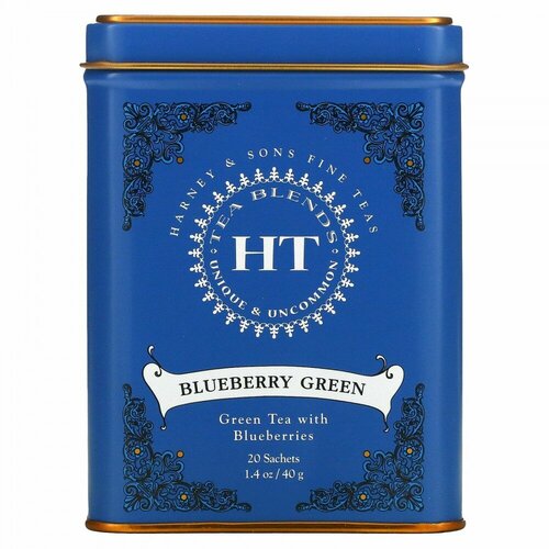 Harney & Sons, Чайная Смесь HT, Голубики, 20 пакетиков, по 1,4 унции (40 г)