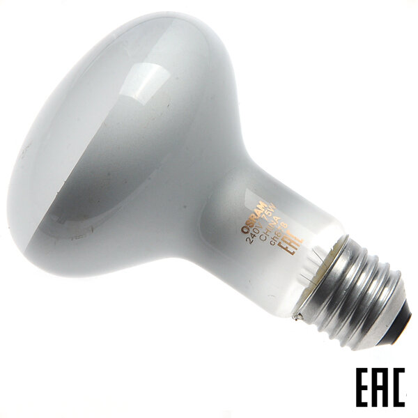 фото Лампа накаливания зеркальная 75Вт 82356 CONC R80 75W 230V Е27 OSRAM (2 шт. в комплекте)