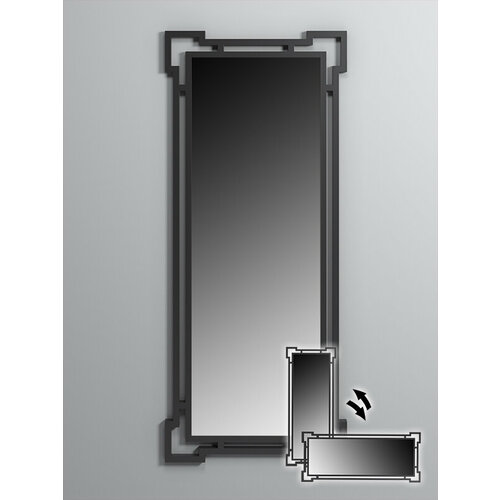 Зеркало настенное Стронг 4 1600х600мм в стиле лофт Черный 60 x 4 x 160 см ДхШхВ 27752₽