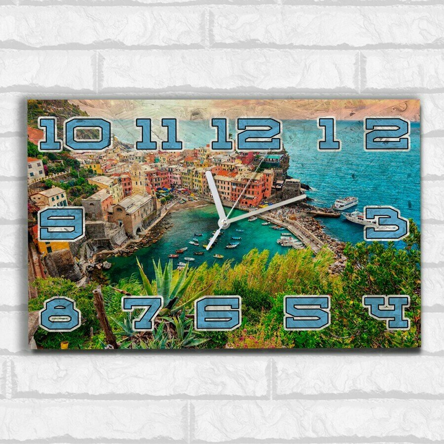 Настенные бесшумные часы ОСП, путешествия Italia - 5291