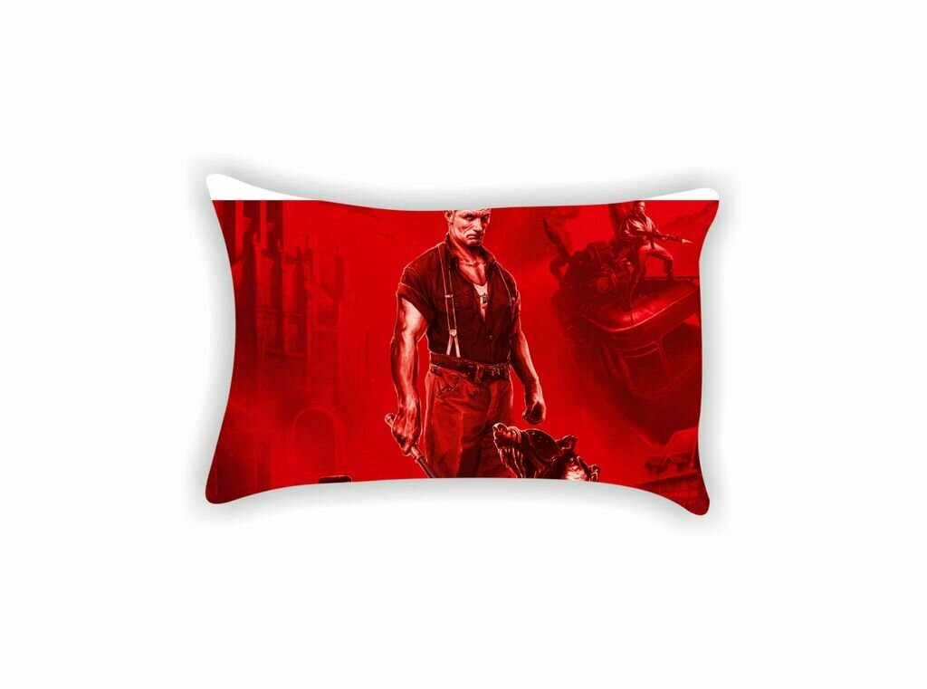 Подушка Wolfenstein, Вольфенштайн №27, картинка С двух сторон
