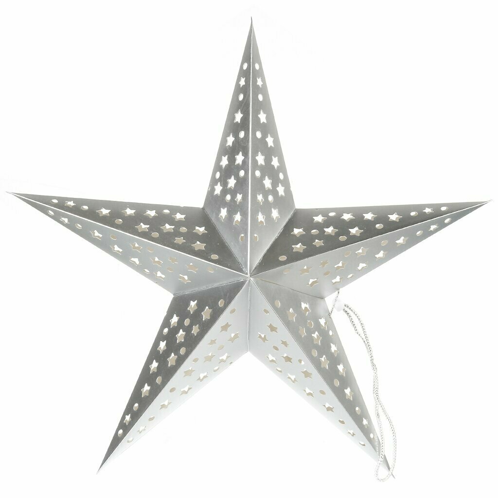 Украшение декоративное 60 см серебро Звезда SYZWX-202297
