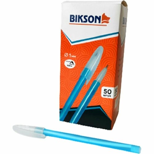 Bikson Ручка масляная синие чернила 1мм арт. BN0484 РучМ270