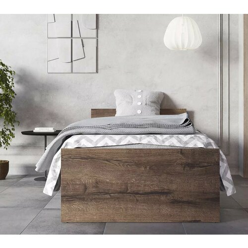 Односпальная кровать коллекции Непо дуб монастырский