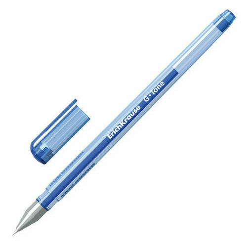 Набор ручек Ручка гелевая ERICH KRAUSE G-Tone, синяя, корпус тонированный синий, узел 0,5 мм, линия письма 0,4 мм, 17809 4 шт.
