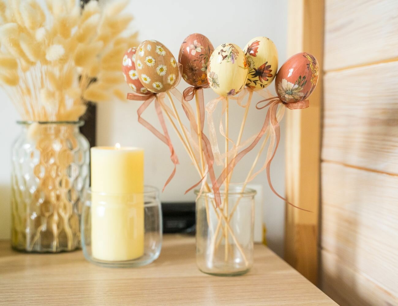 Декоративные пасхальные яйца на палочках услада для души, 6 см (упаковка 6 шт.), Kaemingk 805872