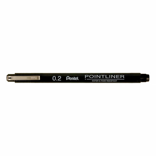 Pentel Линер Pointliner 0.2 мм 12 шт. S20P-2A черные чернила