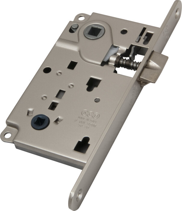 Замок AGB  АГБ  Centro межкомнатный WC защёлка вверху B01013 50 06  никель 