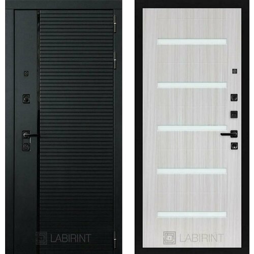 Входная дверь Labirint Piano 01 Сандал белый 880x2050, открывание левое входная дверь labirint платинум 01 сандал белый 880x2050 открывание левое