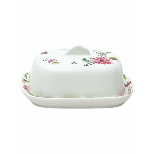 Масленка для сливочного масла с крышкой, контейнер Летнее утро, Balsford, фарфор