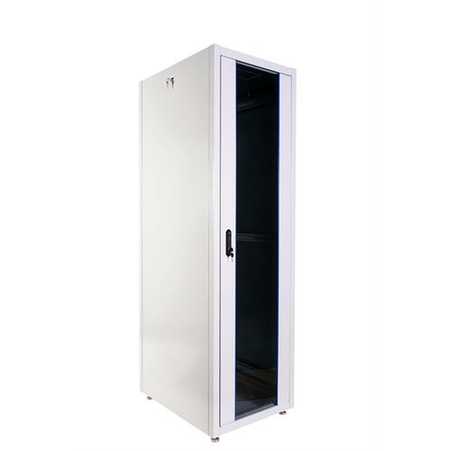 Шкаф телекоммуникационный напольный эконом 42U (600 1000) дверь перфорированная 2 шт. (ШТК-Э-42.6.10-44АА)