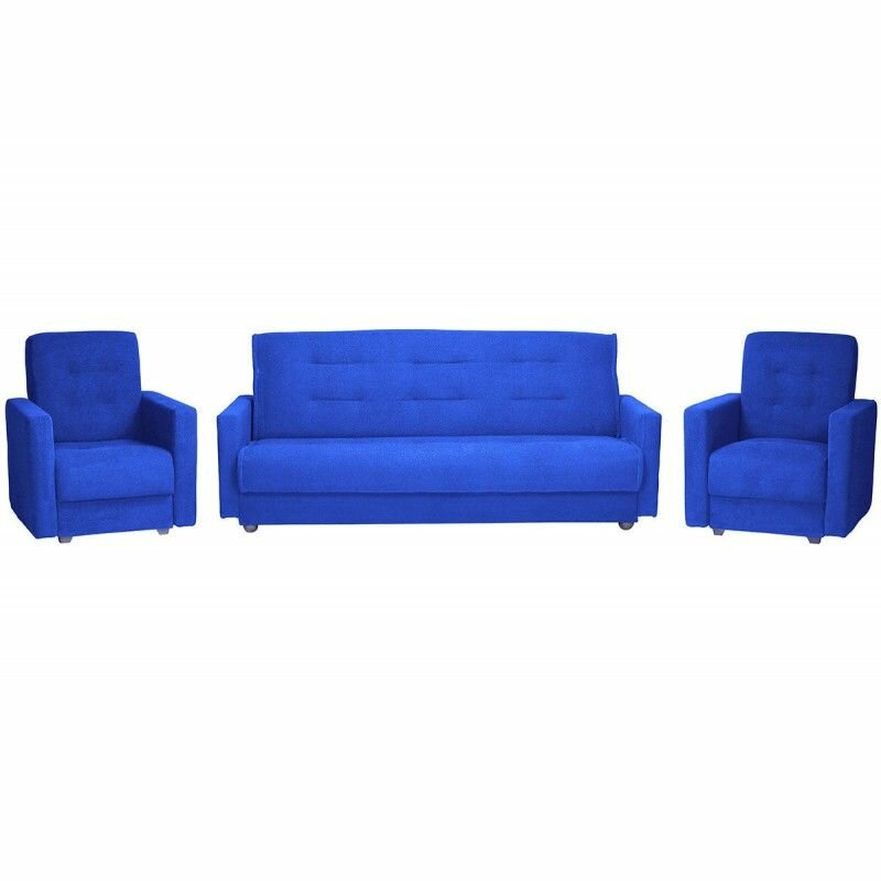 Комплект Fotodivan Милан (диван и два кресла) Синий 120