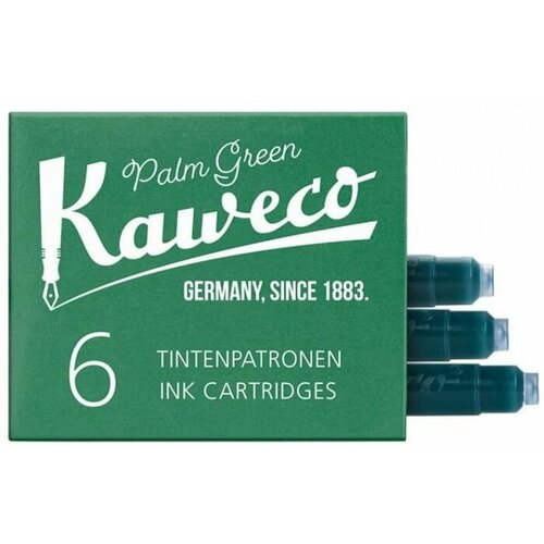 kaweco 11000344 картриджи с чернилами 10 шт для перьевой ручки kaweco ассорти цветов Kaweco 10000009 Картриджи с чернилами (6 шт) для перьевой ручки kaweco palm green