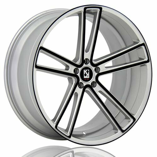 Koko Kuture Massa-5 Silver Black 20X8.5J 5X112 ET35 DIA66.6