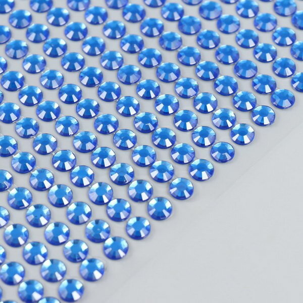 Полубусины самоклеющиеся d 6 мм синий