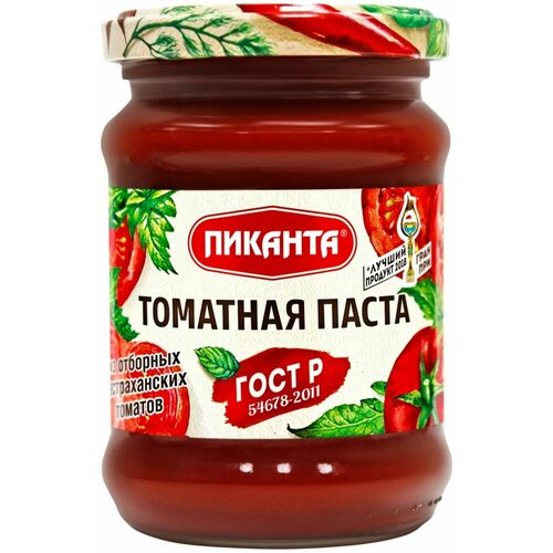 Пиканта Томатная паста 270 гр, 3 шт