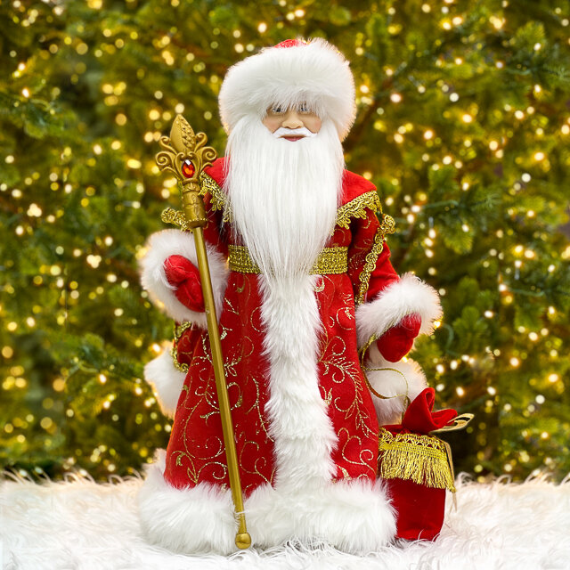 Triumph Tree Фигура Дед Мороз - Хозяин Зимы в красной шубе 50 см 84673
