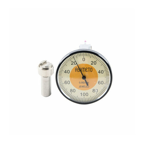 индикатор рычажного типа 0 0 8 0 01 мм технореал ма600050506 ASIMETO 502-02-4 Индикатор рычажно-зубчатый 0,002 мм, вертикальный 0,2 мм, 0-100-0, D40