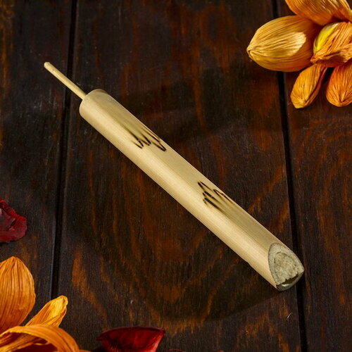 Музыкальный инструмент Свисток из бамбука 17х1.5х1.5 см