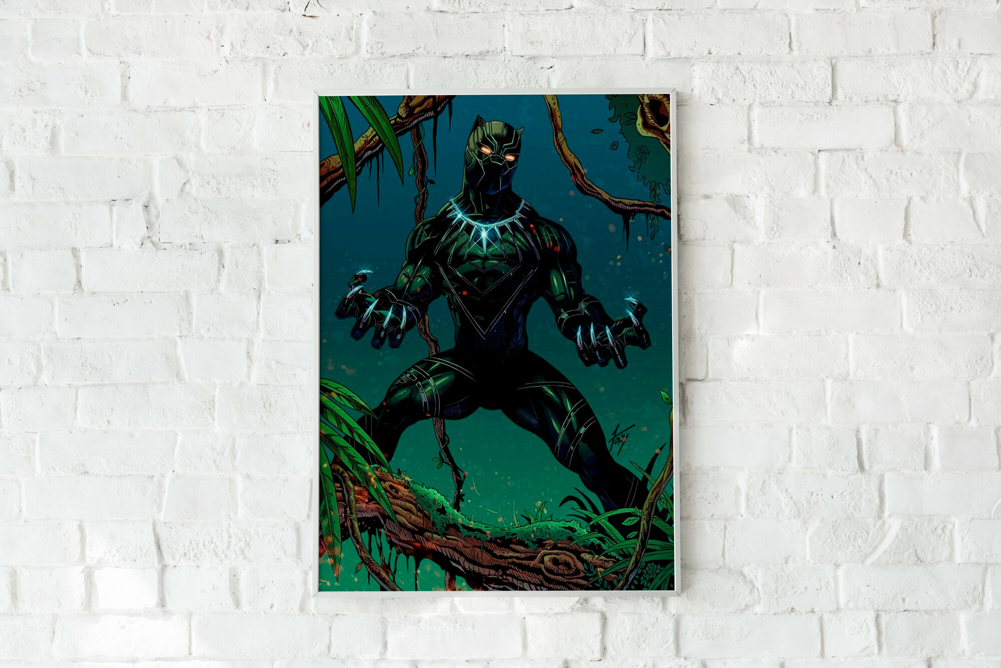 Плакат без рамы Чёрная Пантера/Марвел/Black Panther/ Плакат на стену 33х48 см / Постер формата А3+