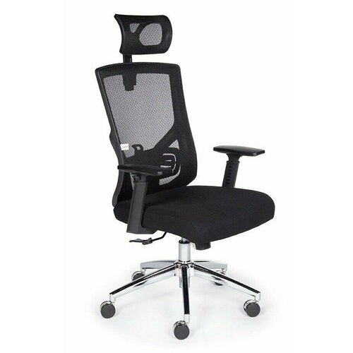 Кресло офисное/Гарда/черный пластик/черная сетка/черная сидушка