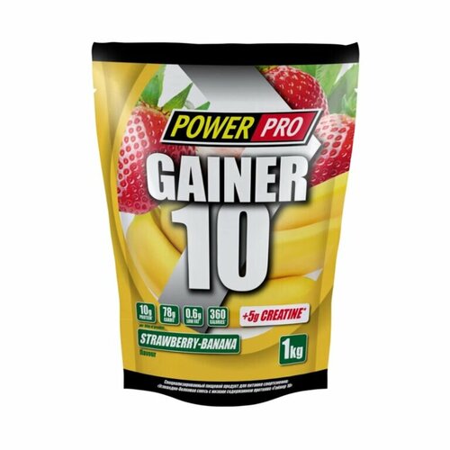 Power Pro Gainer 10 1000 гр (Power Pro) Клубника-банан