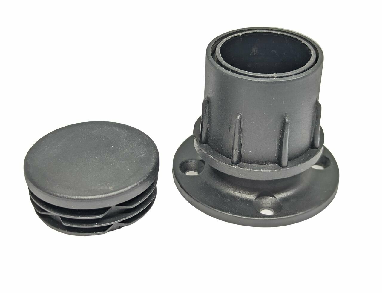 Изображение Комплект опоры барной стойки для трубы D 50мм, верх-низ, (чeрный) 4шт