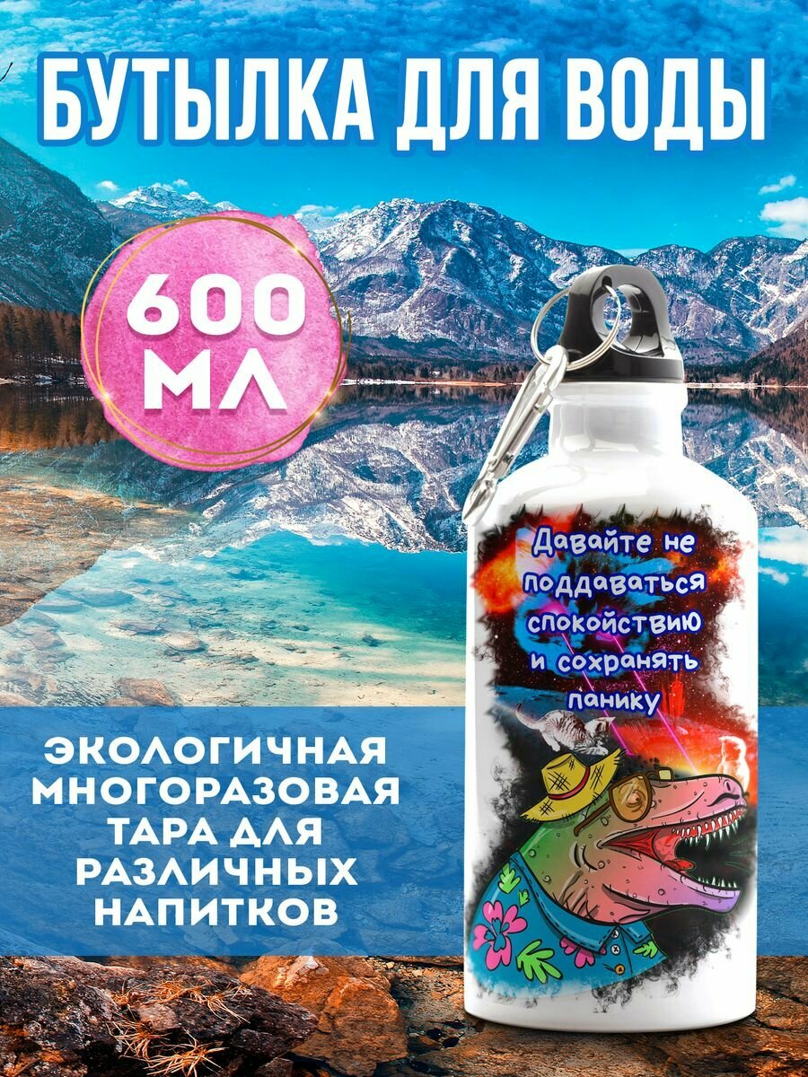 Бутылка для воды Сохранять панику 600 мл