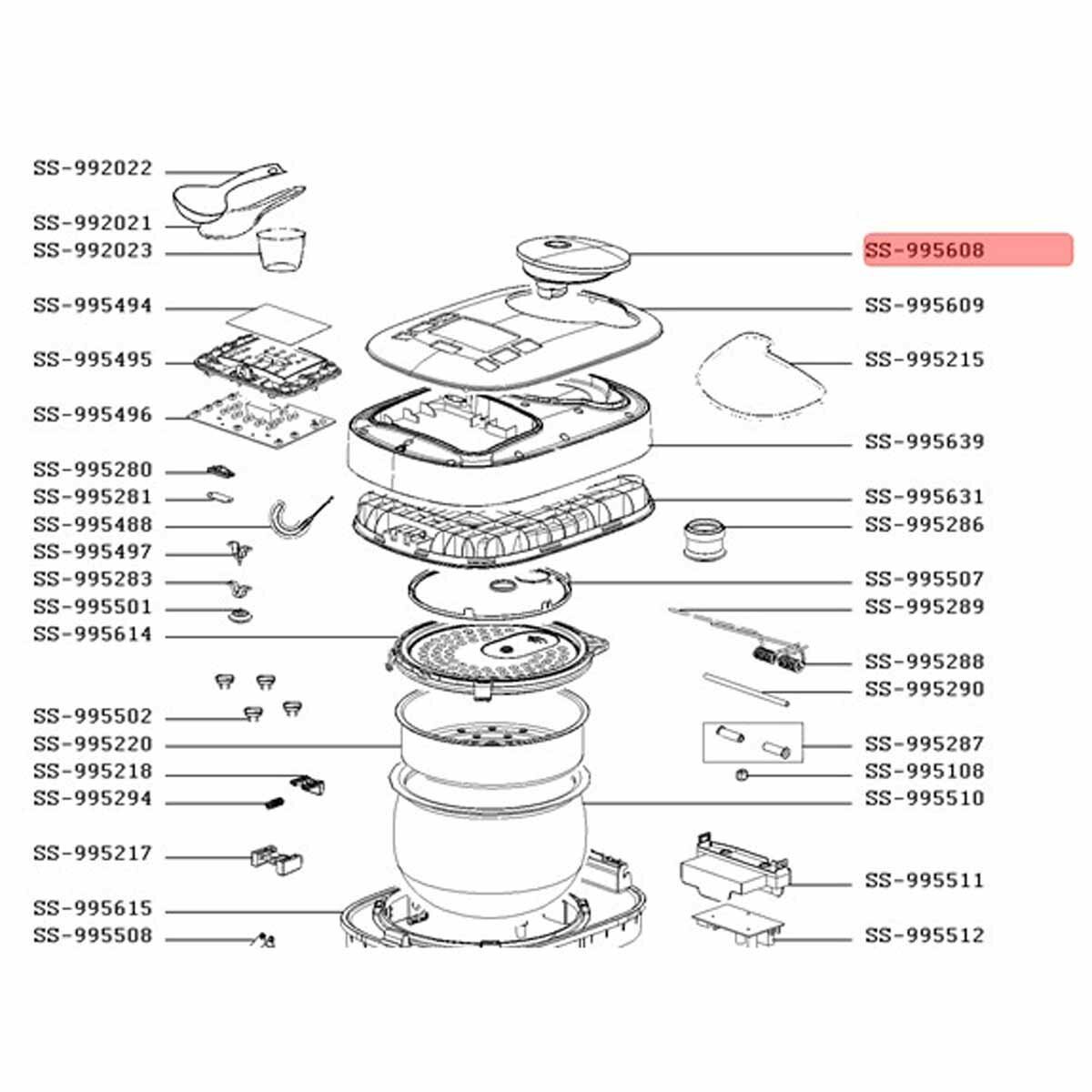 Паровой клапан мультиварки Tefal RK814832 (SS-995608)