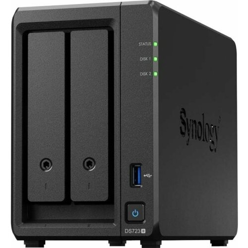 Сетевое хранилище Synology DS723+ 2x3,5 сетевое хранилище synology ds723 с 2 отсеками seagate pro емкостью 12 тб