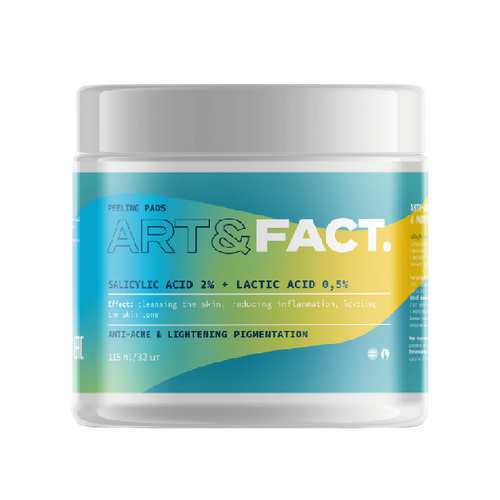 Art&Fact Анти-акне пэды для лица Salicylic Acid 2%+Lactic Acid 05% 32 шт