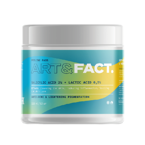 Art&Fact Анти-акне пэды для лица Salicylic Acid 2%+Lactic Acid 05% 32 шт