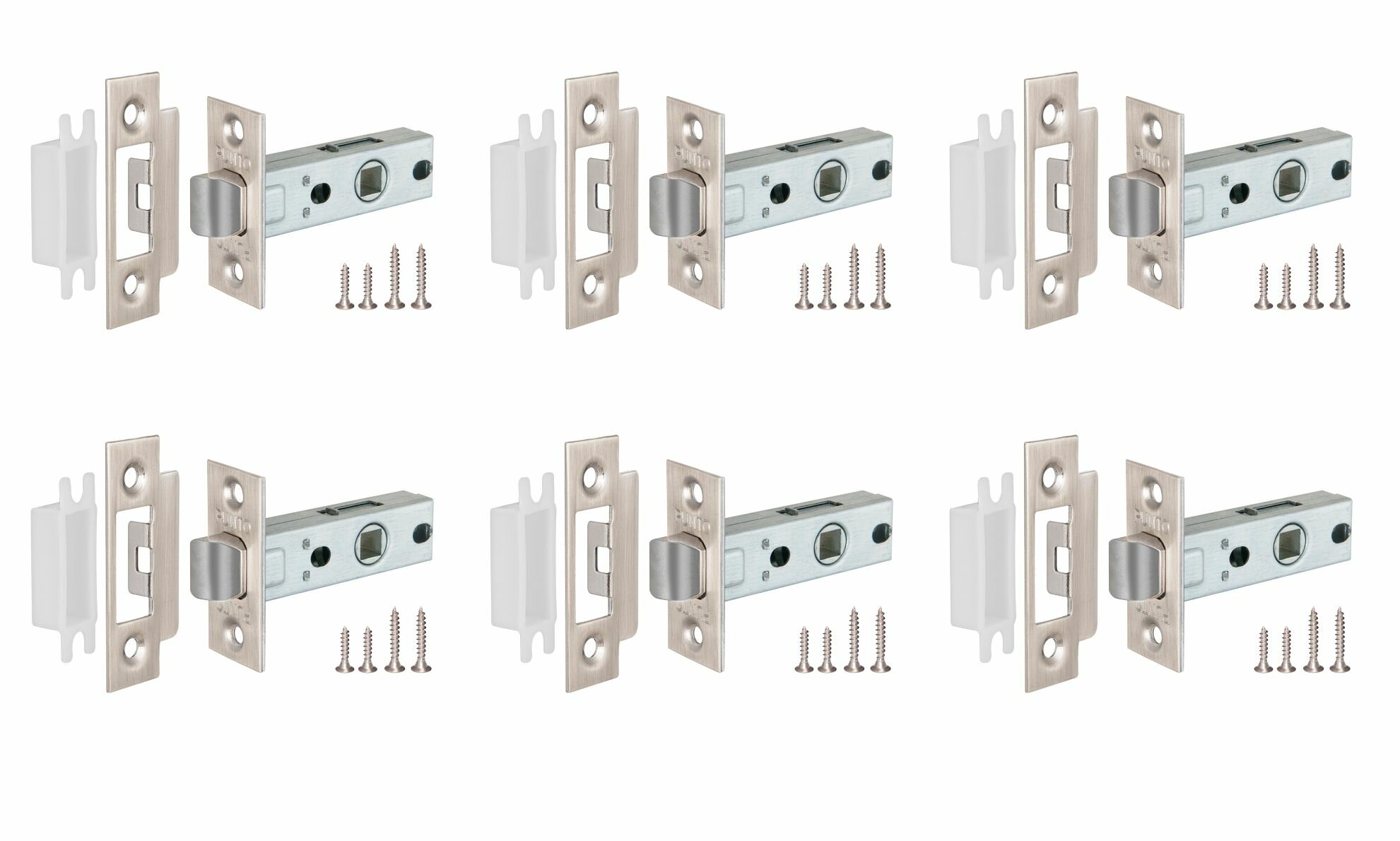 Защелка врезная Punto (Пунто) L45-8 SN Матовый никель (комплект 6 штук)