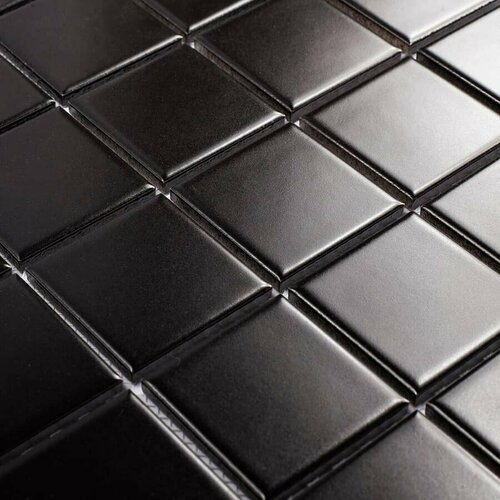 Мозаика керамическая для бассейна чип 48x48 Homework Matt Black Starmosaic 306х306/6, упаковка 20 листов / 1.87 кв. м