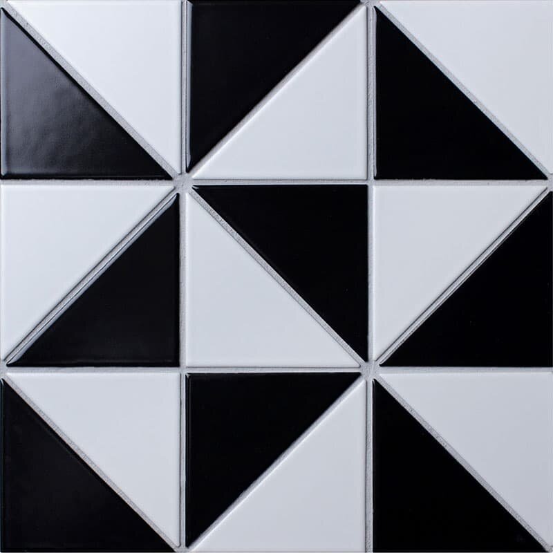 Мозаика керамическая для ванной чип 122x87 Triangolo Matt Chess Starmosaic 278.5х278.5/6, упаковка 20 листов / 1.55 кв. м