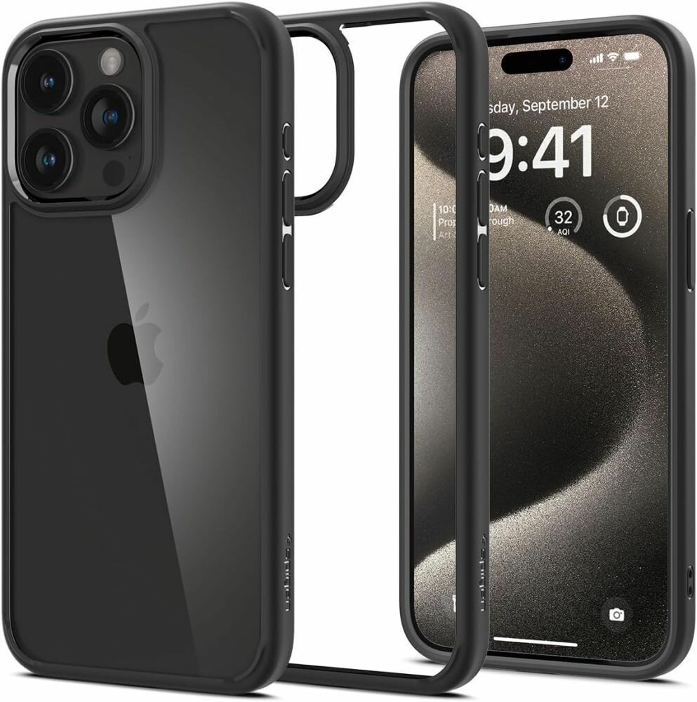 Защитный чехол Spigen Ultra Hybrid для iPhone 15 Pro Max Black