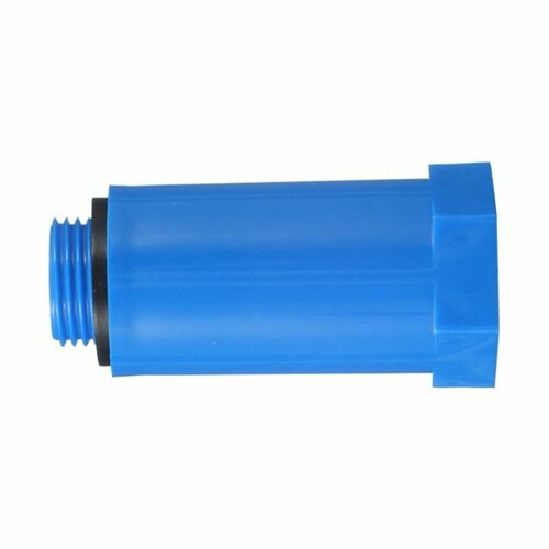 Заглушка комбинированная полипропилен, d20х1/2', наружная резьба, синяя, РосТурПласт