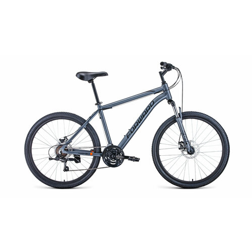 Велосипед 26 FORWARD HARDI 2.1 (DISK) (21-ск.) 2022 (рама 18) серый/матовый/черный велосипед forward flash 26 1 0 2021 велосипед forward flash 26 1 0 26 21 ск 17 черный серый rbkw1m16g005