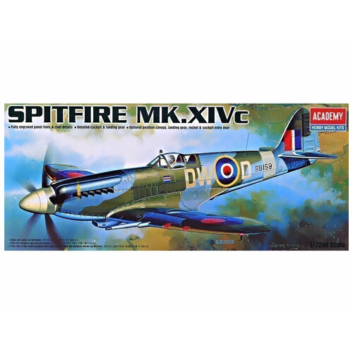 revell spitfire mk iia 03953 1 72 12484 Academy Британский истребитель Spitfire Mk. XIVc (1:72)