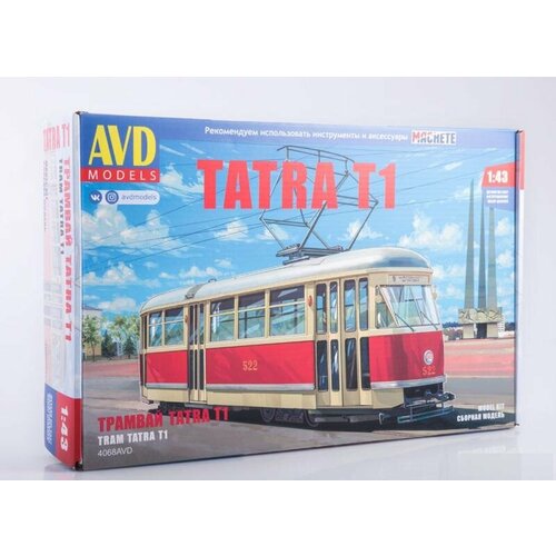 4068 AVD Models Трамвай TATRA T1 (1:43) 1585avd avd models пожарная автоцистерна tatra 111r 1 43