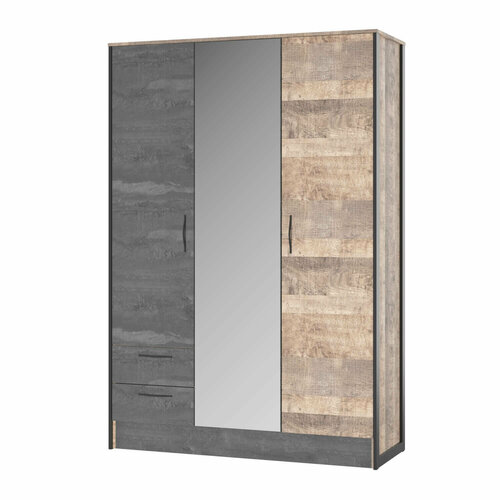 Шкаф НК-мебель 3-х дверный HUGO Дуб ГранжЖелезный камень 72507335 37999₽