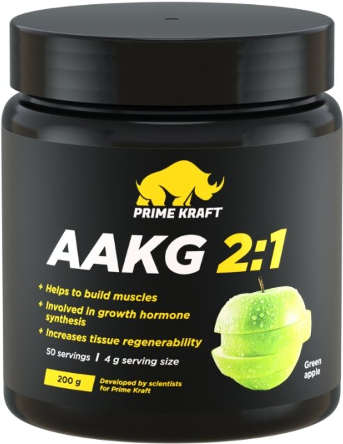 Аминокислоты отдельные Prime Kraft AAKG (200 г) Зеленое яблоко