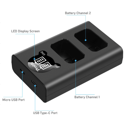 Probty Двойное зарядное устройство Probty для NP-FW50 зарядное устройство для sony bc vw1 np fw50 usb