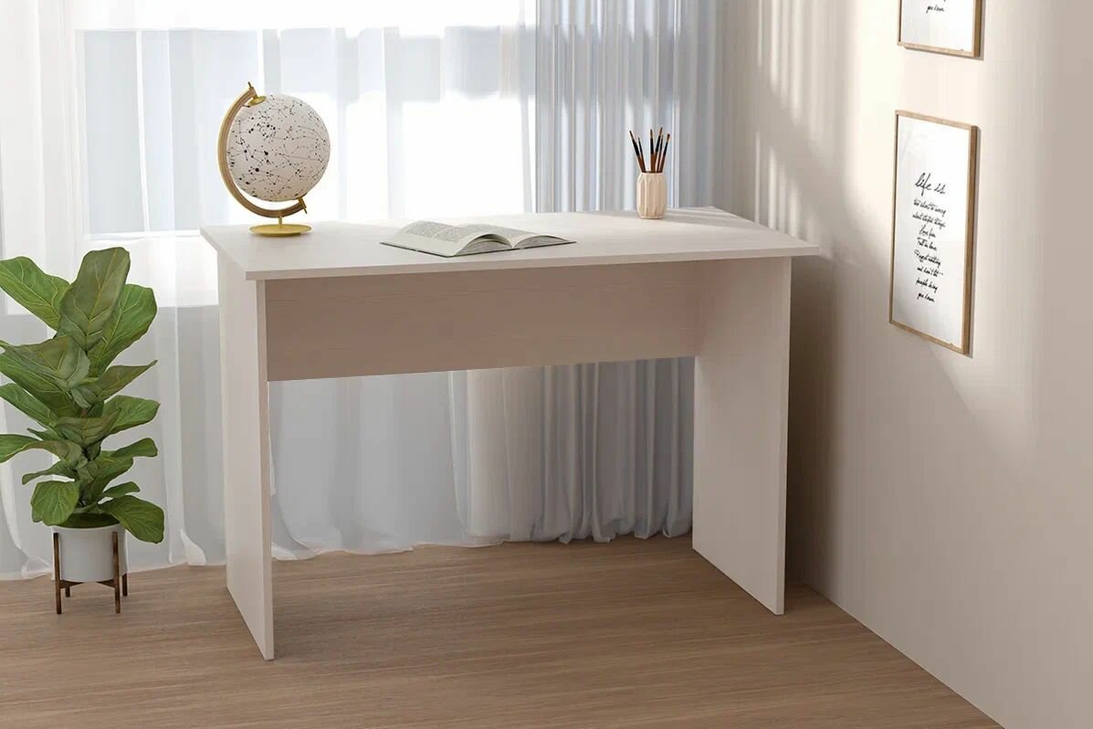 фото Письменный компьютерный стол размерный 1100х750х600 мм (110х75х60 см) цвет: Бодега (светло-бежевый)