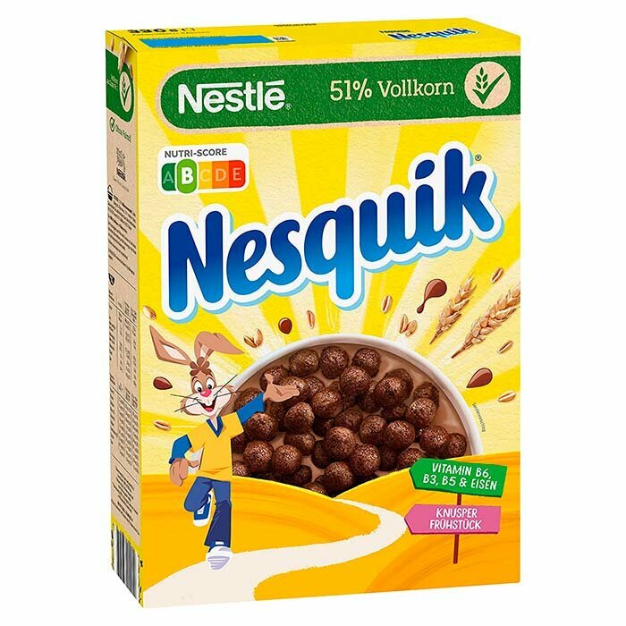 Сухой завтрак Nestle Nesquik Cereal шоколадные шарики (Германия), 330 г - фотография № 2