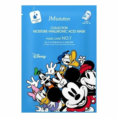 JMsolution Маска тканевая увлажняющая с гиалуроновой кислотой / Disney Сollection Moisture Hyaluronic Acid Mask, 30 мл, 2 штуки jmsolution маска тканевая увлажняющая с гиалуроновой кислотой disney сollection moisture hyaluronic acid mask 30 мл 2 штуки