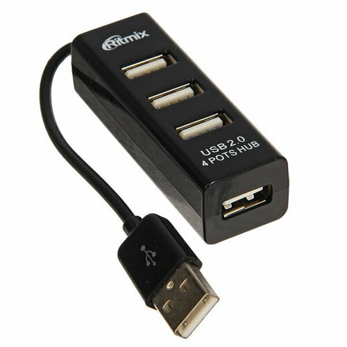 Разветвитель USB разветвитель usb hub ritmix cr 2402 4 порта usb 2 0 черный