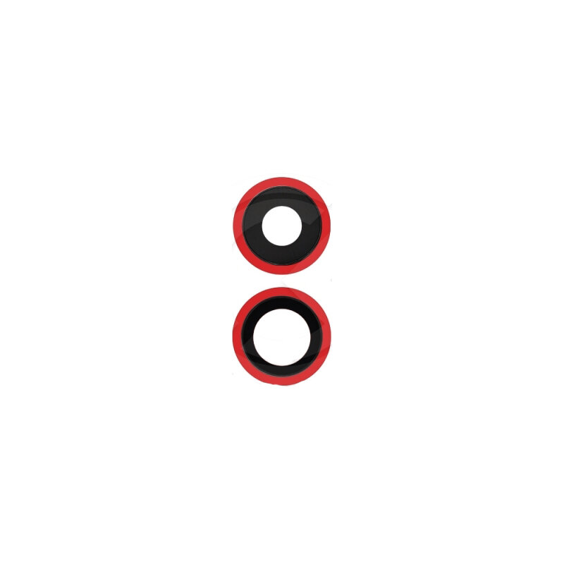 Стекло камеры для Apple iPhone 11 (комплект 2 шт) (красное)