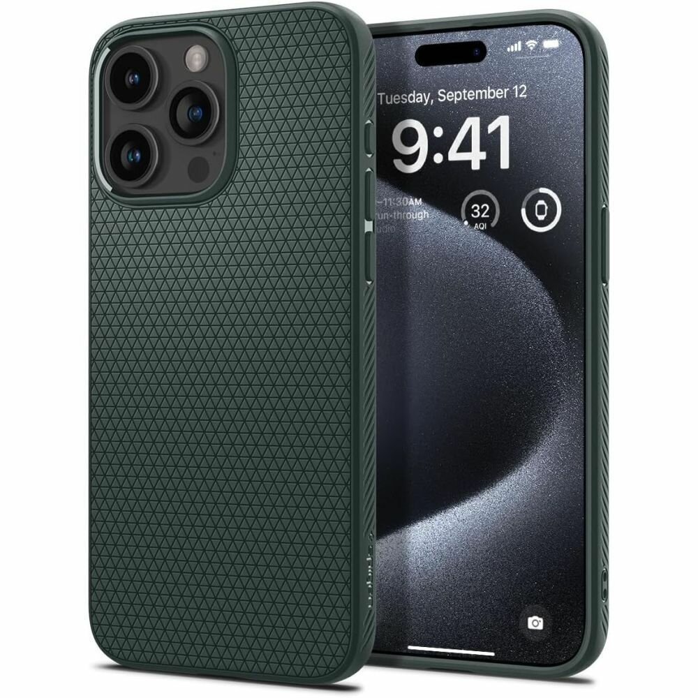 Защитный чехол Spigen Liquid Air для iPhone 15 Pro abyss green